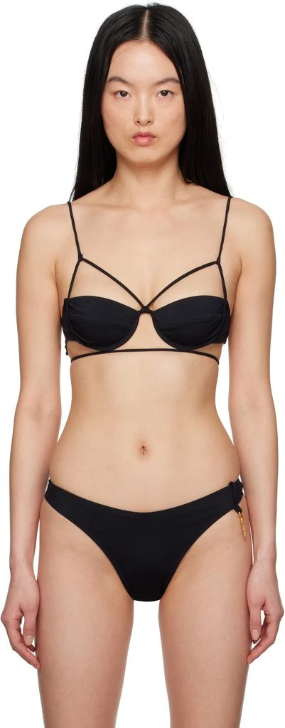 Jacquemus Black 
Le Haut De Maillot Signature
 Bikini Top