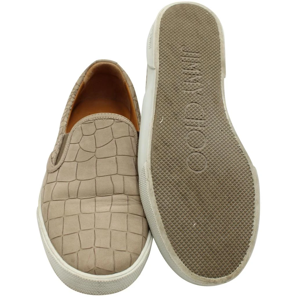 Jimmy Choo Croc-embossed Slip-on Sneakers in Nude Leather 5