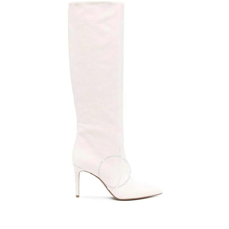 Paris Texas Ladies White Stiletto 85mm Leather Boots 1