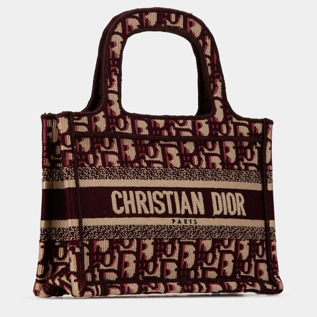 Dior Dior Red Oblique Canvas Mini Book Tote Bag 2