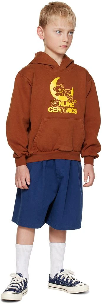 Online Ceramics Kids Brown Graphic Hoodie 4