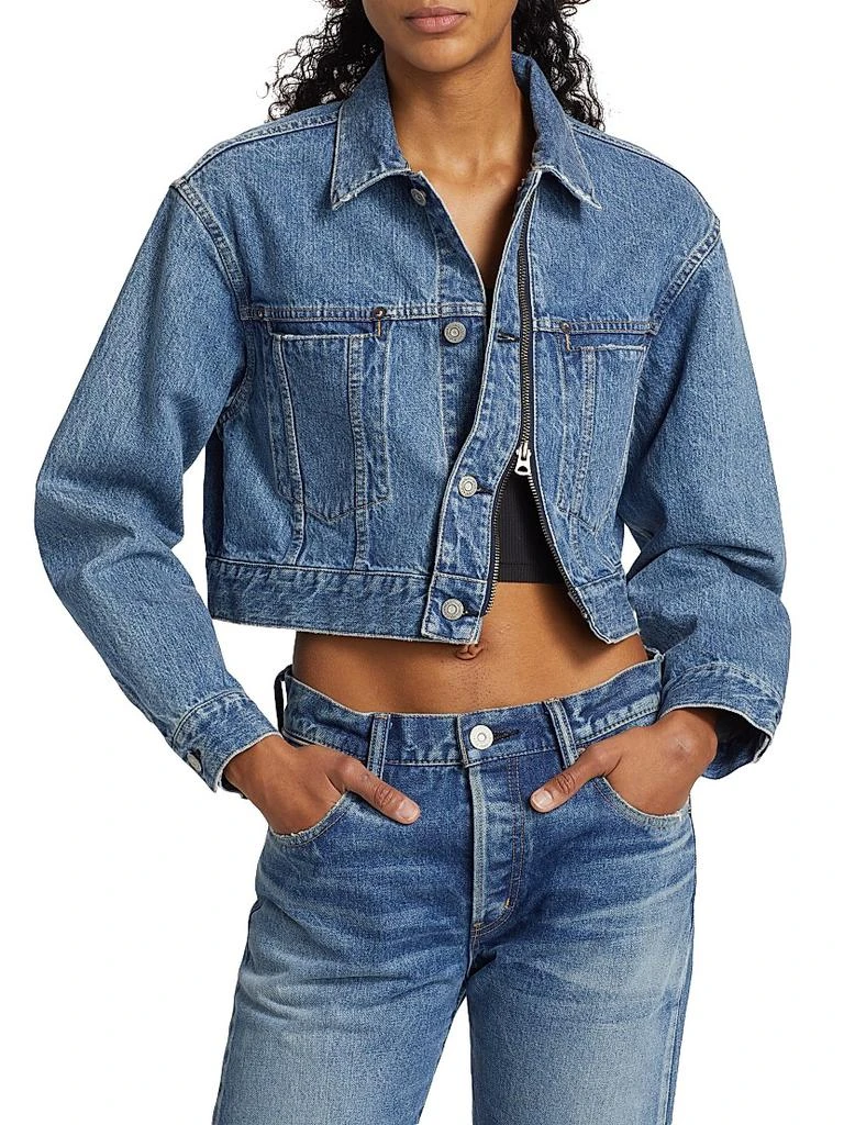 MOUSSY VINTAGE Bayview Denim Crop Jacket 3