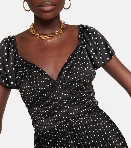 Ralph Lauren Polka-dot crêpe midi dress 4
