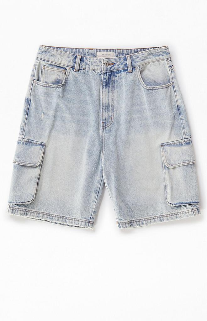 PacSun Light Indigo Extreme Baggy Denim Shorts - Pants