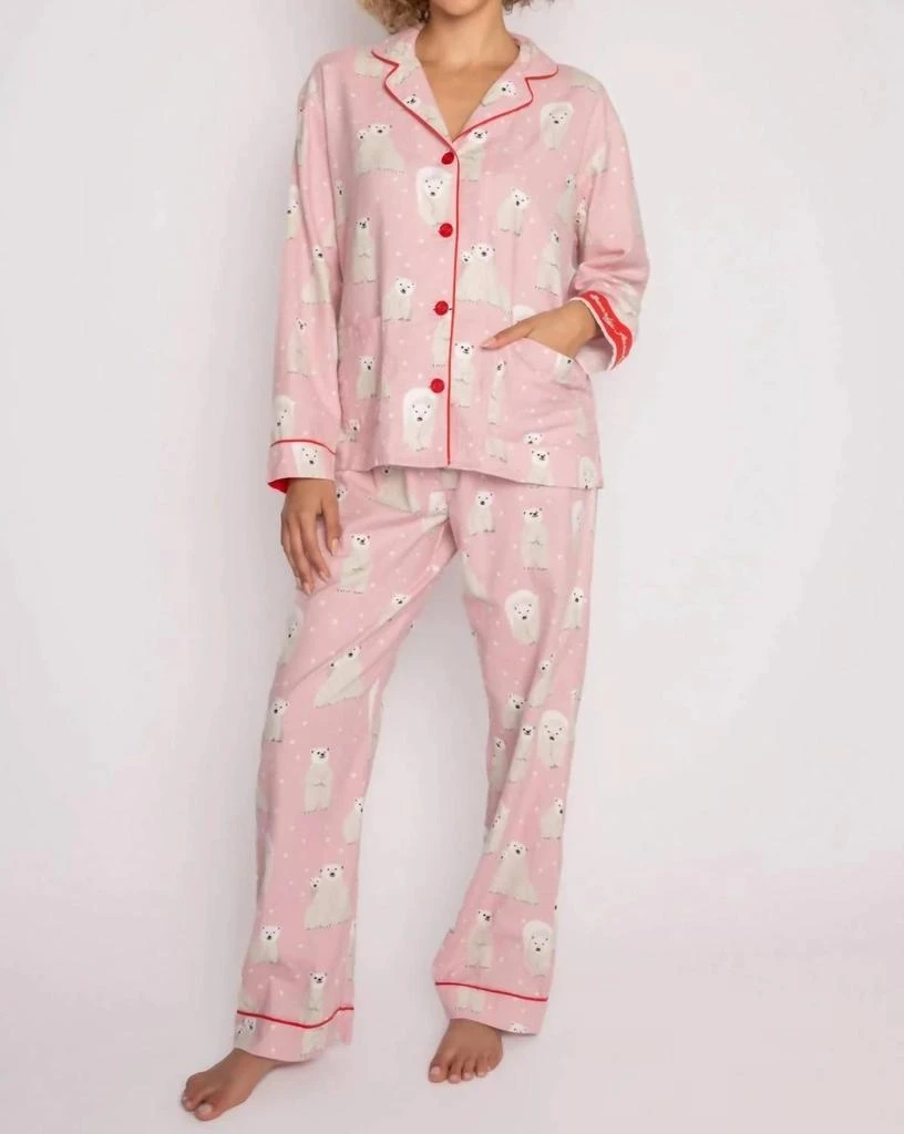 PJ Salvage Pj Salvage - Bearly Awake Flannel Pajama Set 1