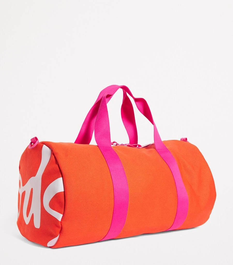 Harrods Cotton Logo Barrel Bag 3