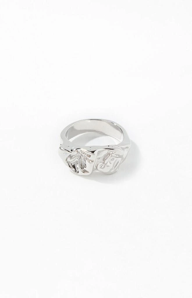 PacSun Silver Hammered Ring 1