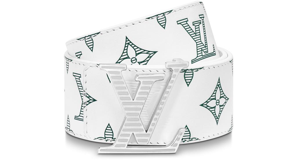 Louis Vuitton ホワイト ラバーベルト Shop LV Shadow 40mm Reversible Belt on Sale at BeyondStyle