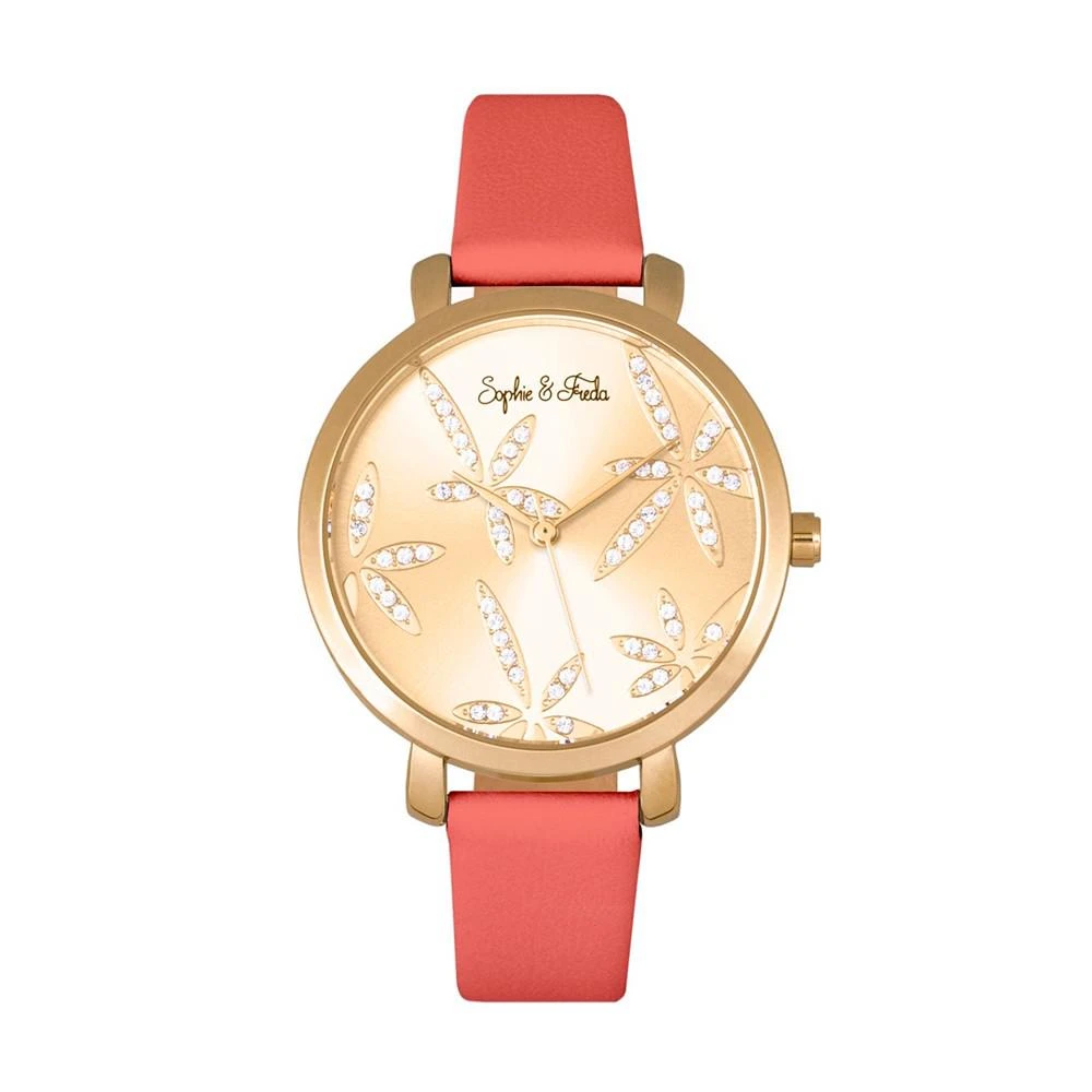 Sophie and Freda Quartz Key West Genuine Leather Watches 35mm