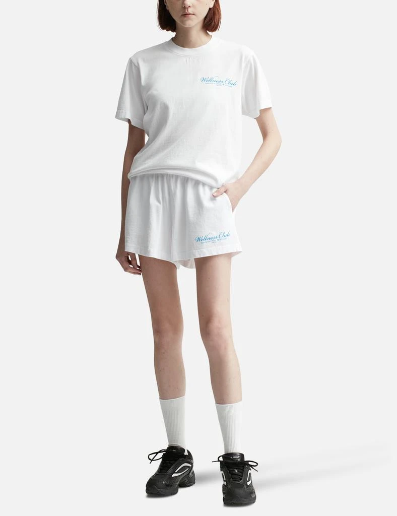 Sporty & Rich 1800 Health Disco Shorts White/Ocean 4