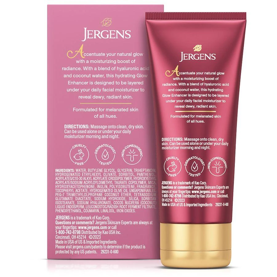 Jergens Melanin Glow Moisturizer for Face, Luminizer With Hyaluronic Acid 2