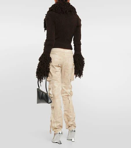 The Attico Low-rise denim cargo pants 3