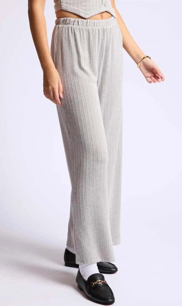 SAGE THE LABEL Sage The Label - Fresh Air Variegated Ribbed Knit Wide Leg Pant 2