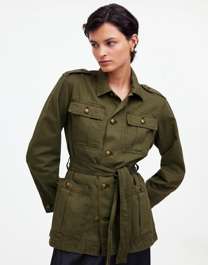 Madewell Chino Safari Jacket in Faded Ivy