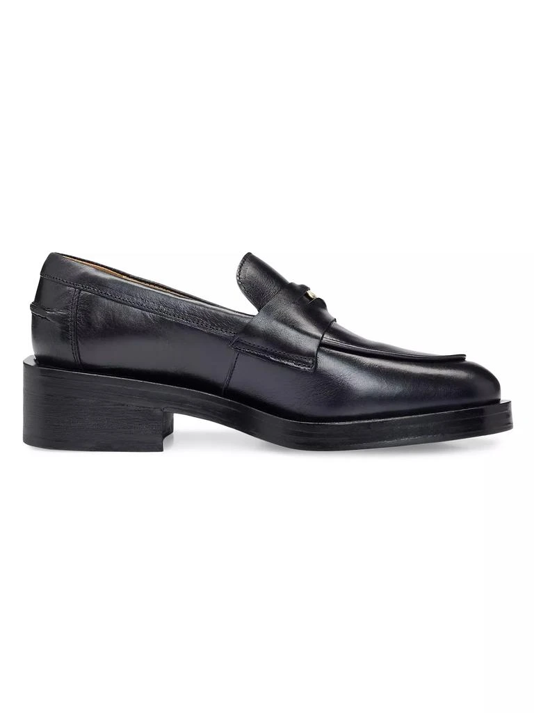 Hugo Boss Leather Moccasins with Branded Hardware 1
