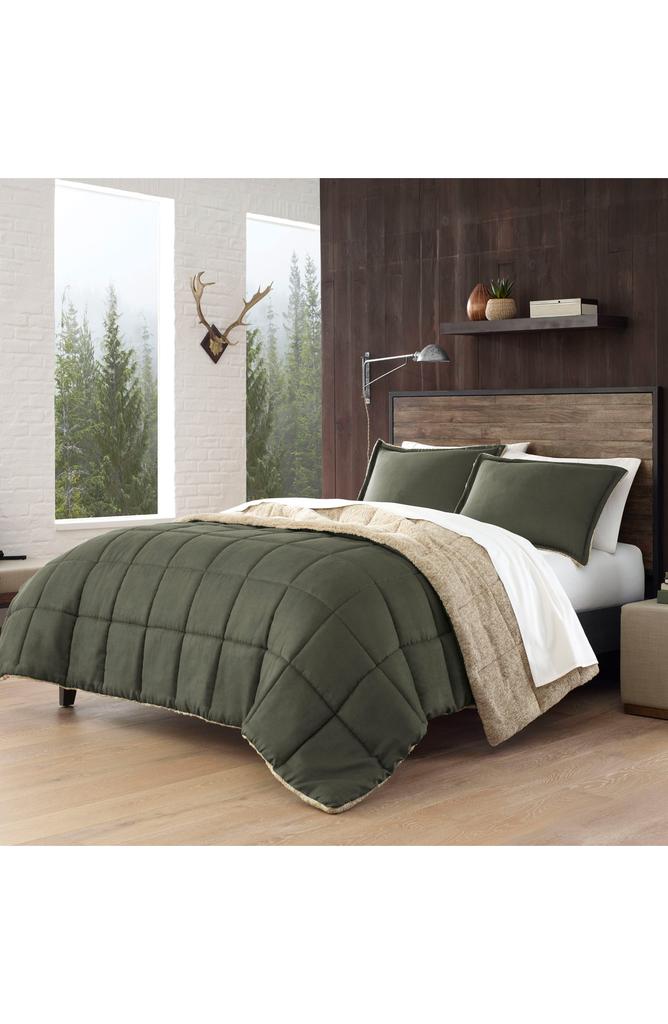 Eddie Bauer Sherwood Reversible Faux Shearling King Comforter Set