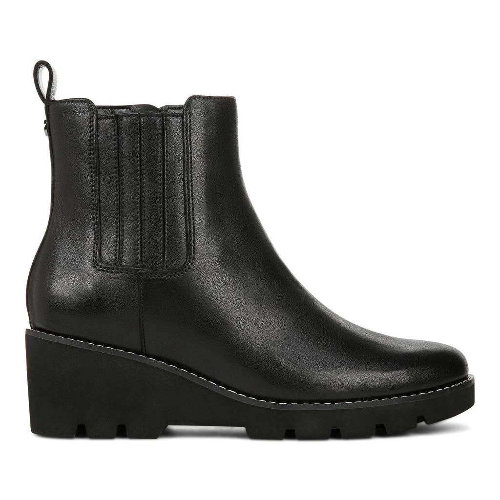 VIONIC Aria J0734L1001 Boots Women 7.5 Black Leather Wedge Ankle Booties ZPO3008 2