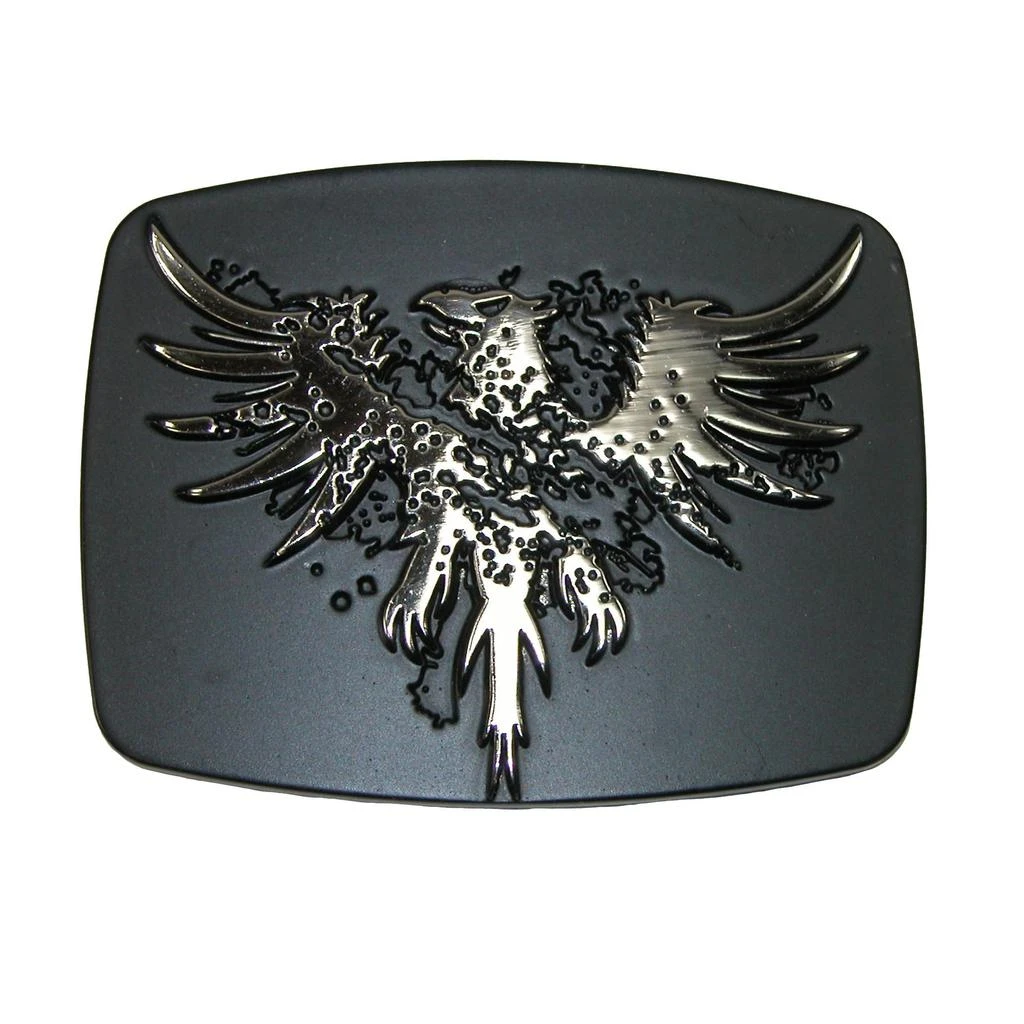 Chrome Phoenix Belt Buckle 1