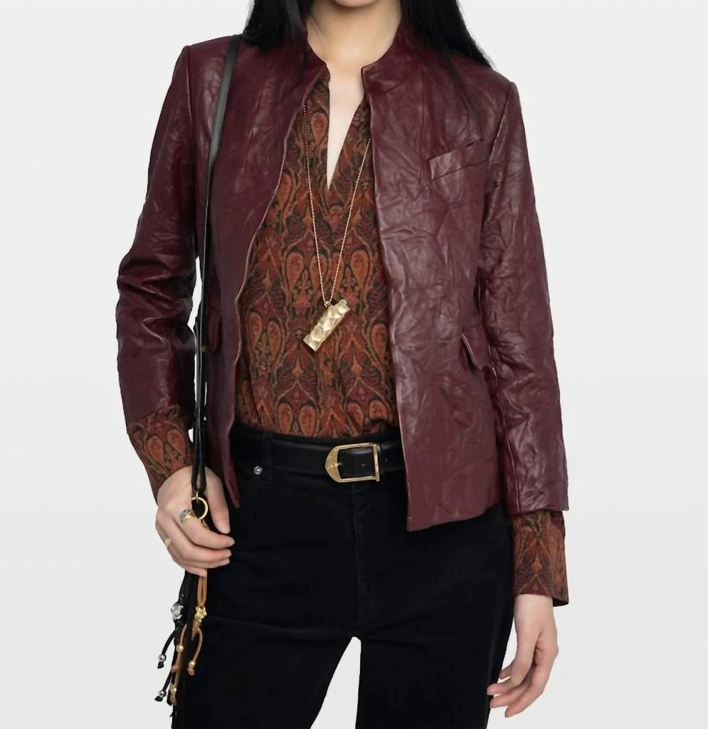 ZADIG 
VOLTAIRE Zadig 
Voltaire - Veryn Crinkled Leather Blazer