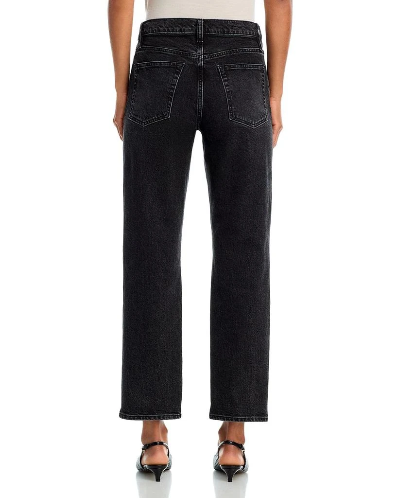 FRAME The Borrowed High Rise Ankle Slim Straight Jeans in Deco 3