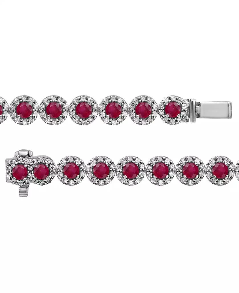 Macy
s Sapphire (5-1/2 ct. t.w.) 
Diamond (3 ct. t.w) Tennis Bracelet in 14k White Gold (Also in Ruby and Emerald) 5