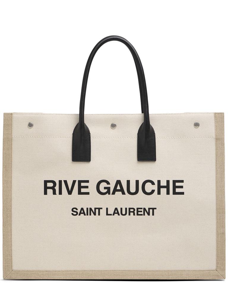 SAINT LAURENT Rive Gauche Canvas Tote Bag