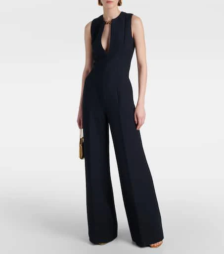 Stella McCartney Chain-detail wool and silk jumpsuit 2