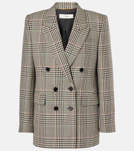 Chloé Double-breasted checked wool blazer 38 - Suits - Free