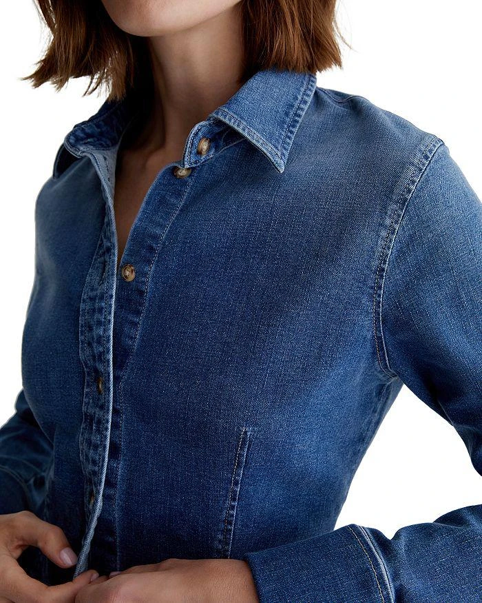 AG Cheryl Long Sleeve Fitted Denim Shirt 6