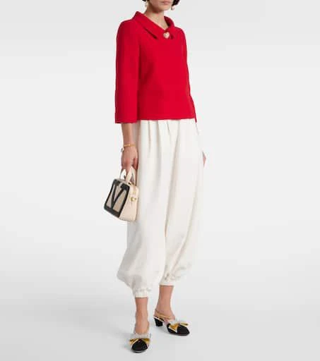 Valentino Cady Couture silk wide-leg pants 2