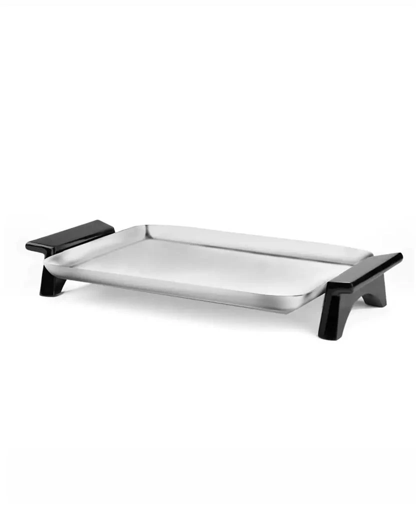 Nambé Circa Rectangular Tray with Footed Handles