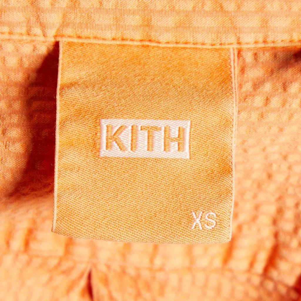 Kith Kith Orange Cotton Seersucker Ora Button Down Shirt XS 4