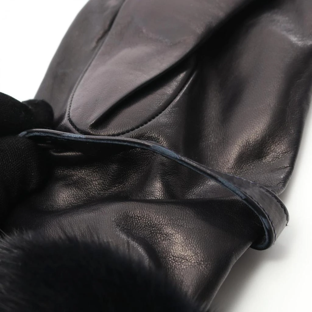 Salvatore Ferragamo Leather Fur Short Gloves (Pre-Owned) 6