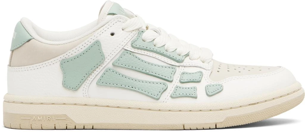 AMIRI White 
Green Skel Top Low Sneakers 1