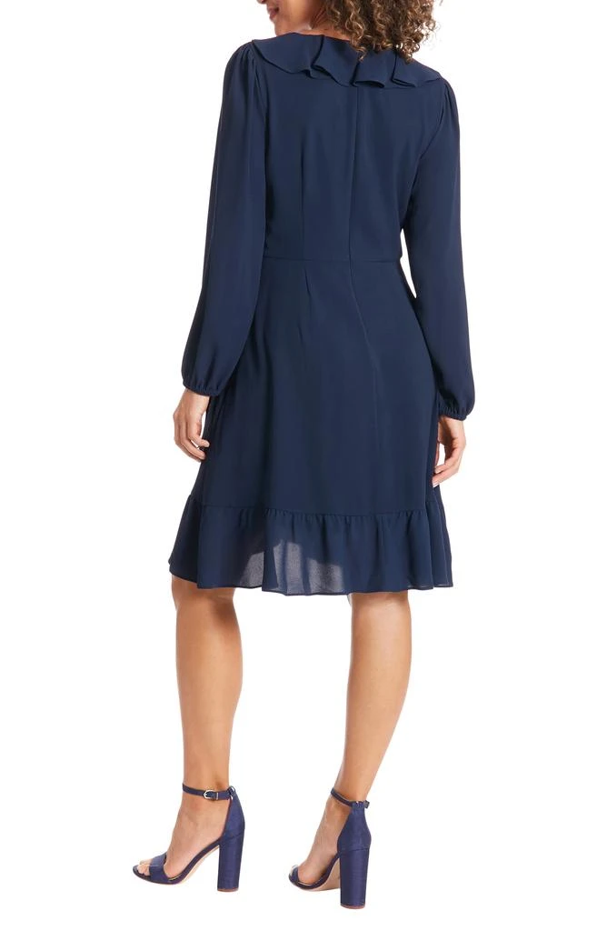London Times Catalina Long Sleeve Ruffle Wrap Dress 2