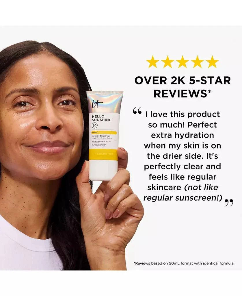 IT Cosmetics Hello Sunshine Invisible Face Sunscreen SPF 50 6