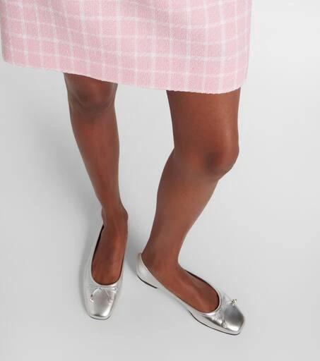 Jimmy Choo Elme metallic leather ballet flats 7