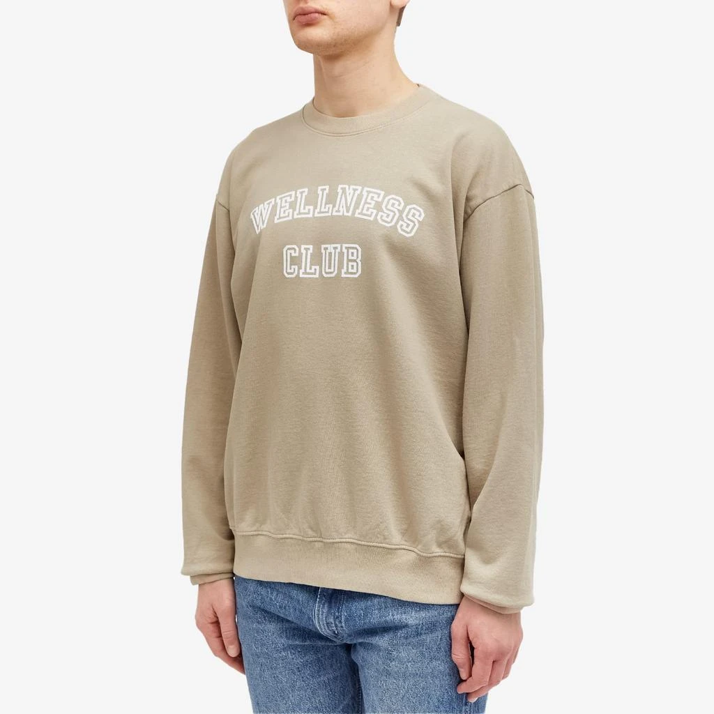 Sporty & Rich Sporty & Rich Wellness Club Flocked Crew Sweat 2
