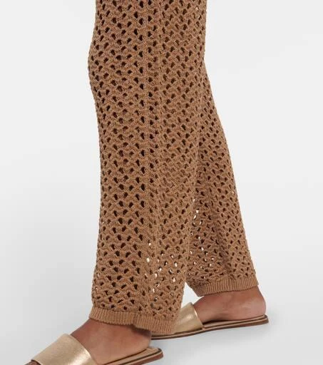 Brunello Cucinelli Cotton, linen and silk sweatpants 5