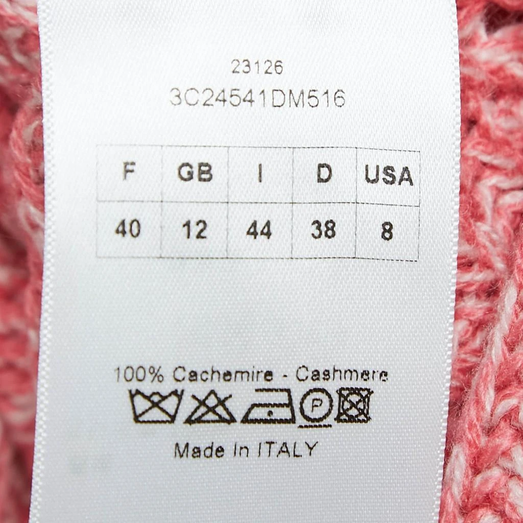 Dior Christian Dior Pink Cashmere Oversized Sweater L 6