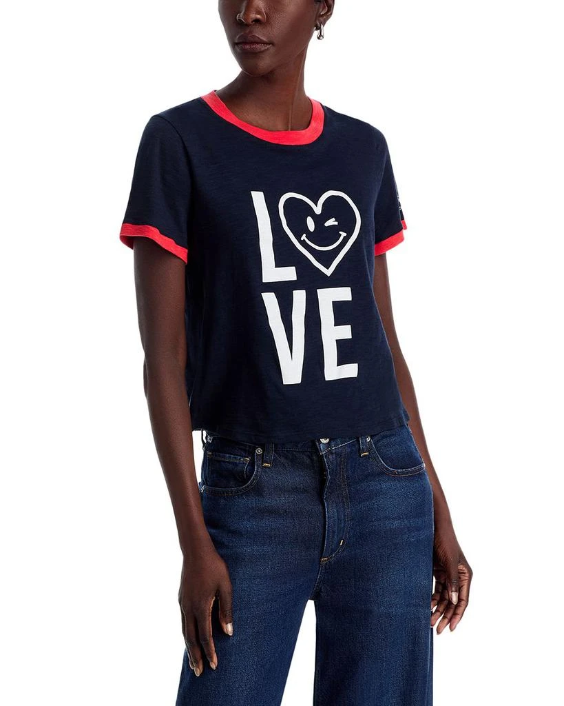 Cinq à Sept Love Heart Smiley Ringer Tee 1