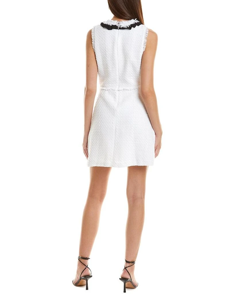 a line tea length dress Tea-Length Black and White Formal Dress with Pockets– PromGirl main image 1