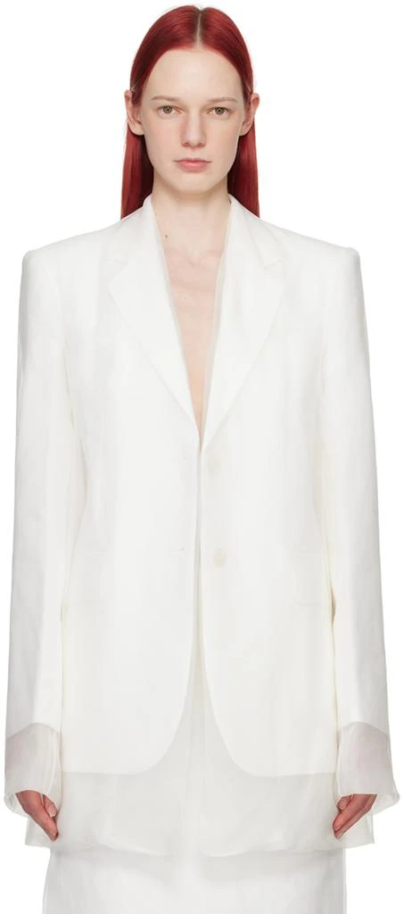 Max Mara White Acacia Blazer 1