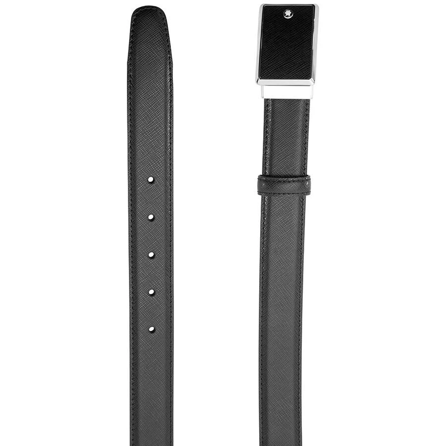 MontBlanc Black Saffiano Leather Belt 114421 2