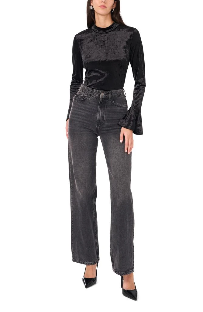 Parker Long Bell Sleeve Back Keyhole Velvet Top 4