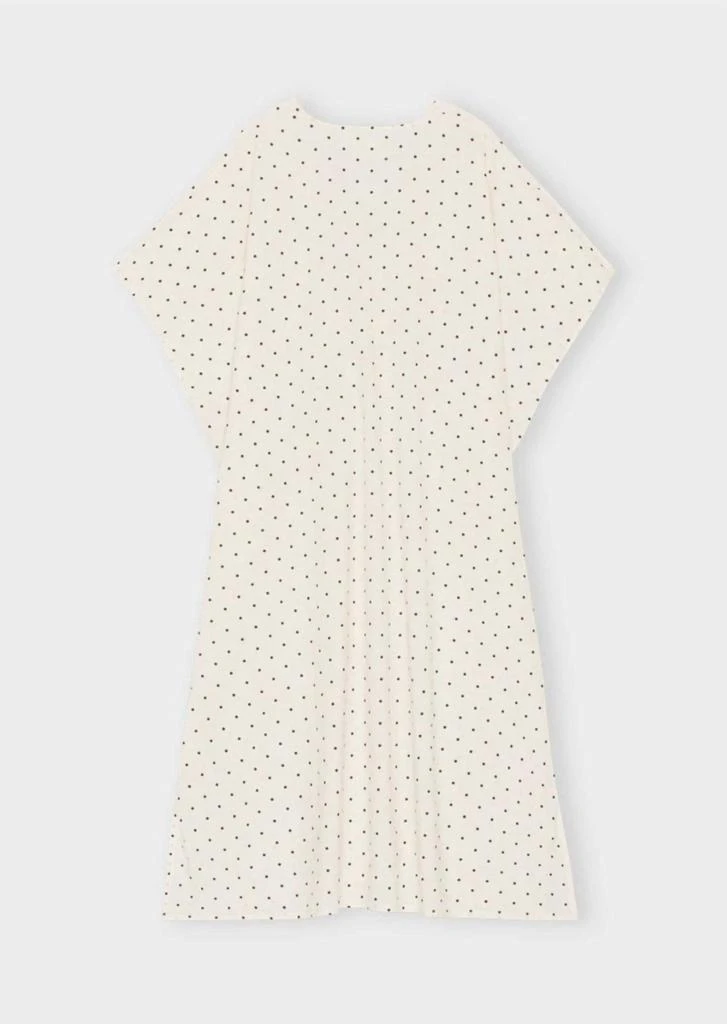 Moshi Moshi Mind Black Dotted Kaftan In White 4