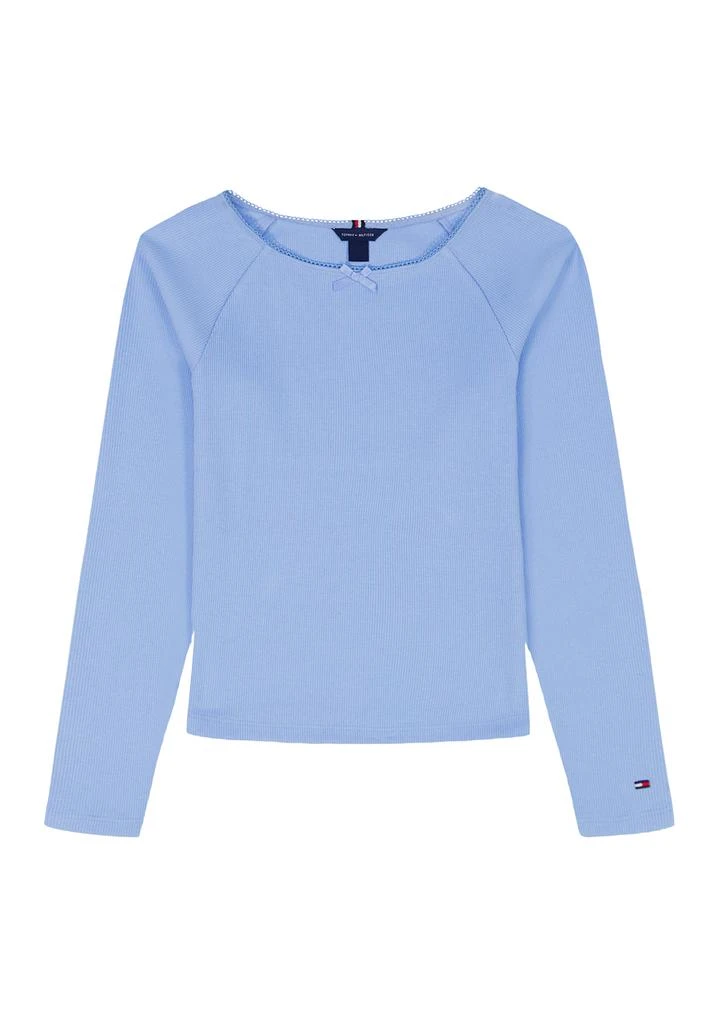 Tommy Hilfiger Girls 7-16 Blu Rib Long Sleeve Top