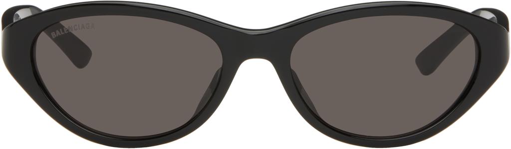 Balenciaga Black Neo Oval 2.0 Sunglasses - Accessories