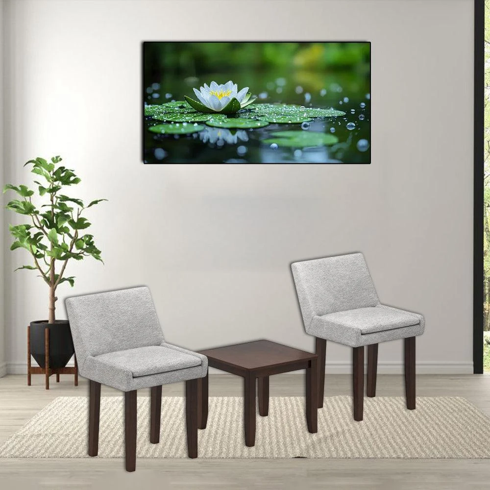 Hivvago 3-Piece Modern Chair and Table Set for Dining, Kitchen, and Living Spaces