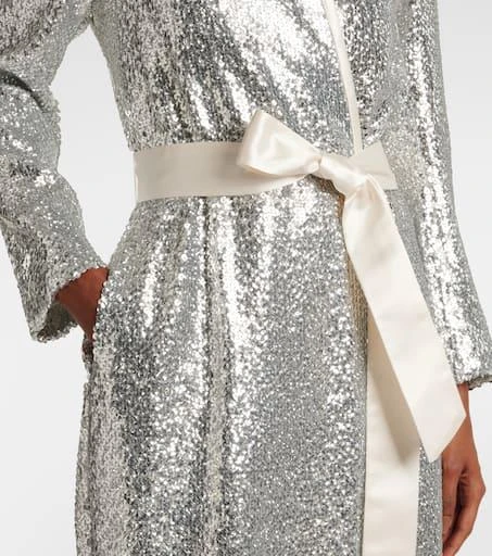 Markarian Allegra sequined wrap coat 5